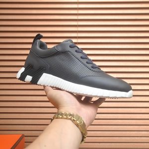 エルメス バウンシング スニーカー パンチングレザー ネイビー shoes575