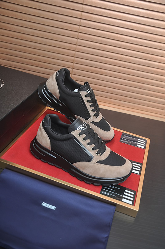 プラダ ブラック×ベージュ テクニカルスニーカー shoes576 - 画像 (6)