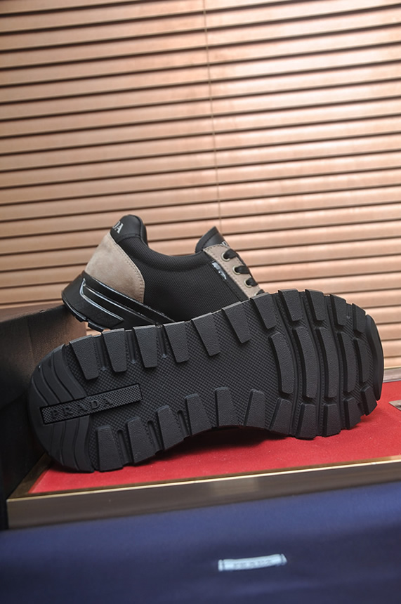 プラダ ブラック×ベージュ テクニカルスニーカー shoes576 - 画像 (7)