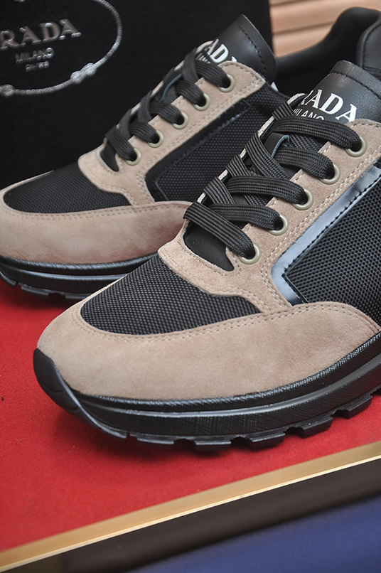 プラダ ブラック×ベージュ テクニカルスニーカー shoes576 - 画像 (8)