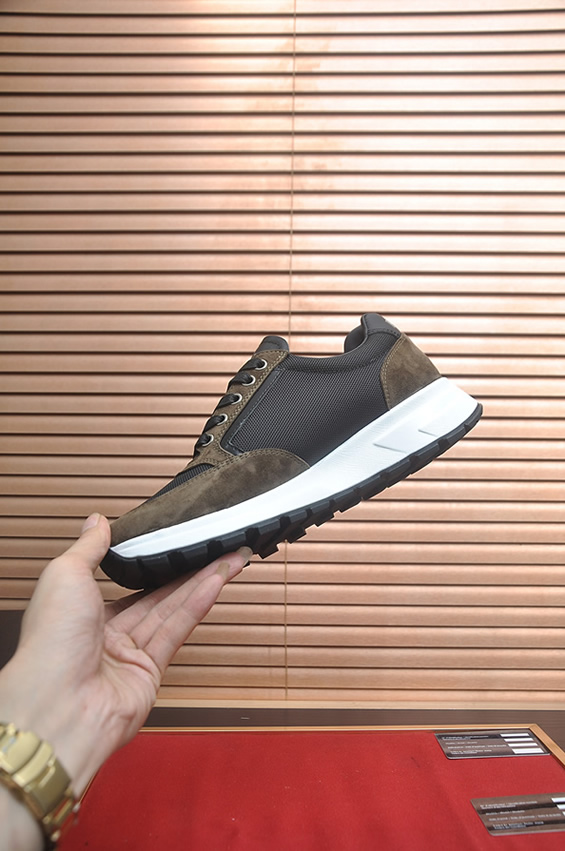 プラダ ダークブラウン×ブラック テクニカルスニーカー shoes577 - 画像 (5)