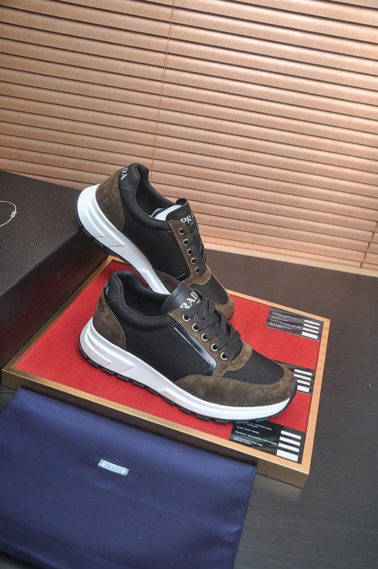 プラダ ダークブラウン×ブラック テクニカルスニーカー shoes577 - 画像 (6)