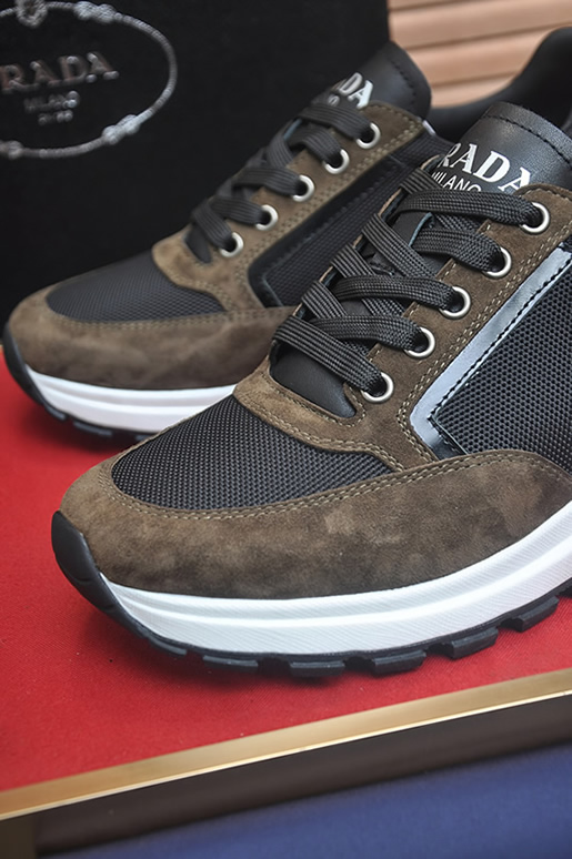 プラダ ダークブラウン×ブラック テクニカルスニーカー shoes577 - 画像 (8)