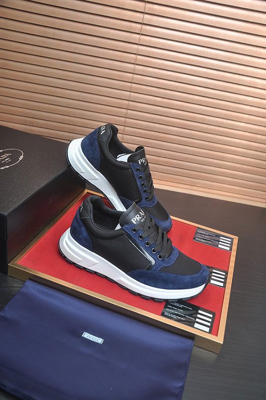 プラダ ネイビー×ブラック テクニカルスニーカー shoes578 - 画像 (6)