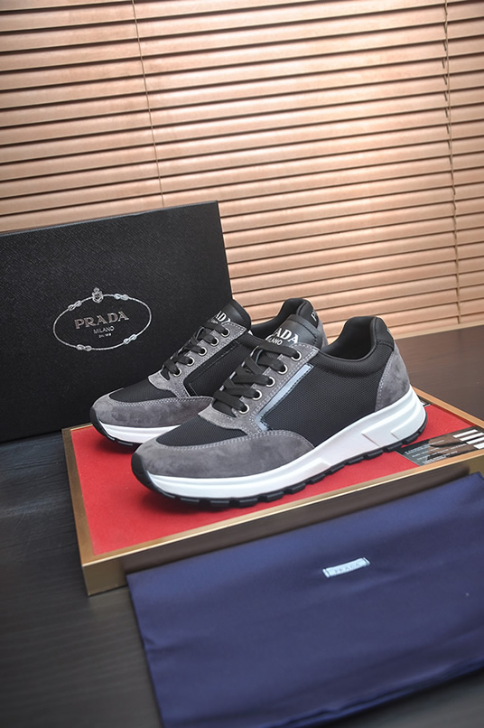 プラダ グレー×ブラック テクニカルスニーカー shoes579 - 画像 (4)