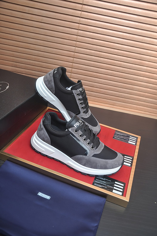 プラダ グレー×ブラック テクニカルスニーカー shoes579 - 画像 (6)