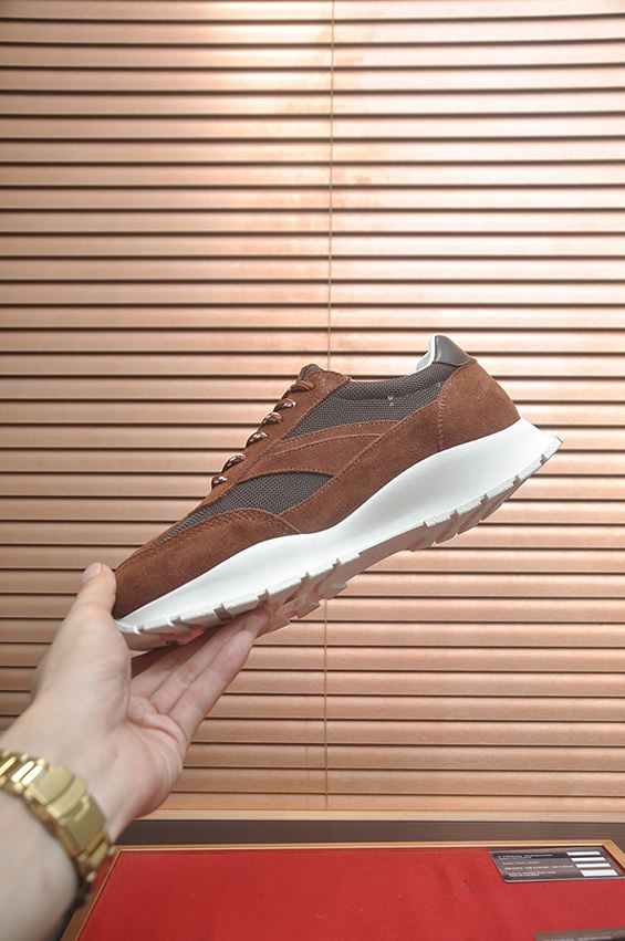 プラダ ブラウン スエード コンビスニーカー shoes581 - 画像 (5)