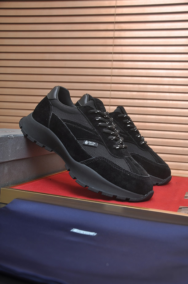 プラダ オールブラック テクニカルスニーカー shoes582 - 画像 (3)