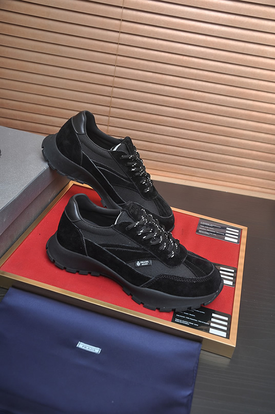プラダ オールブラック テクニカルスニーカー shoes582 - 画像 (6)