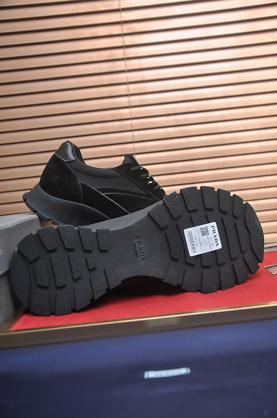 プラダ オールブラック テクニカルスニーカー shoes582 - 画像 (7)