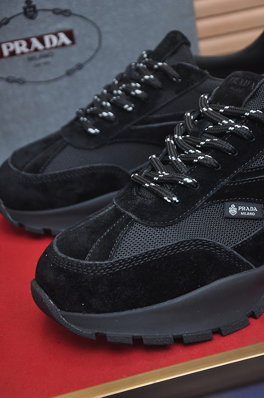 プラダ オールブラック テクニカルスニーカー shoes582 - 画像 (8)
