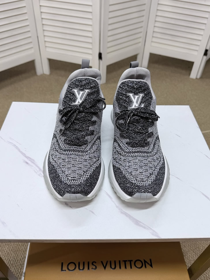 ルイ・ヴィトン 針ニット スニーカー シルバー×ブラック shoes583 - 画像 (2)