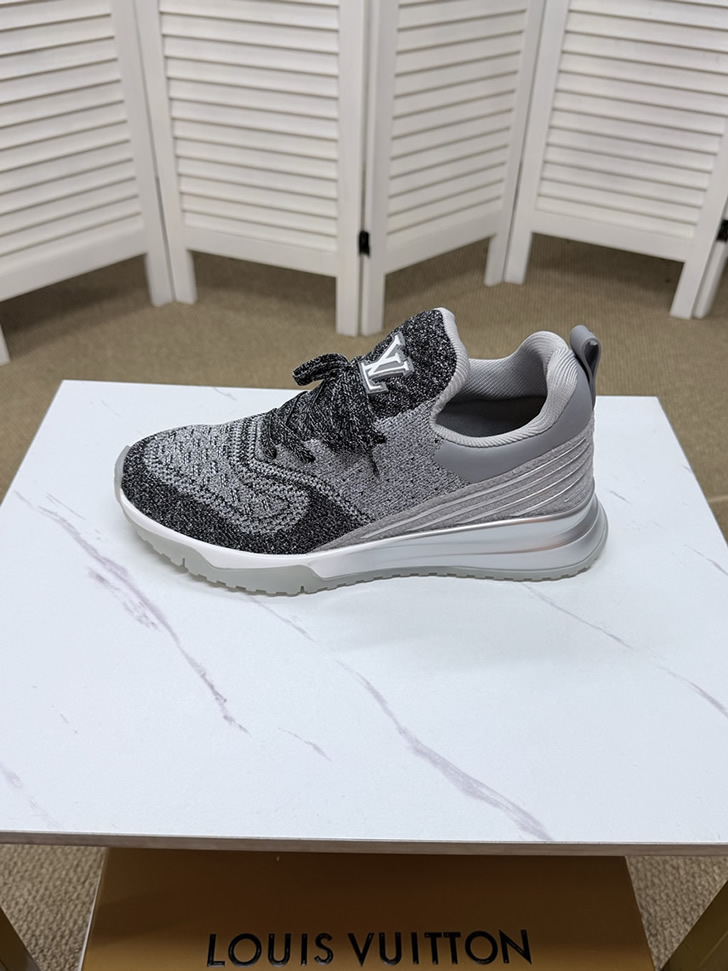 ルイ・ヴィトン 針ニット スニーカー シルバー×ブラック shoes583 - 画像 (3)