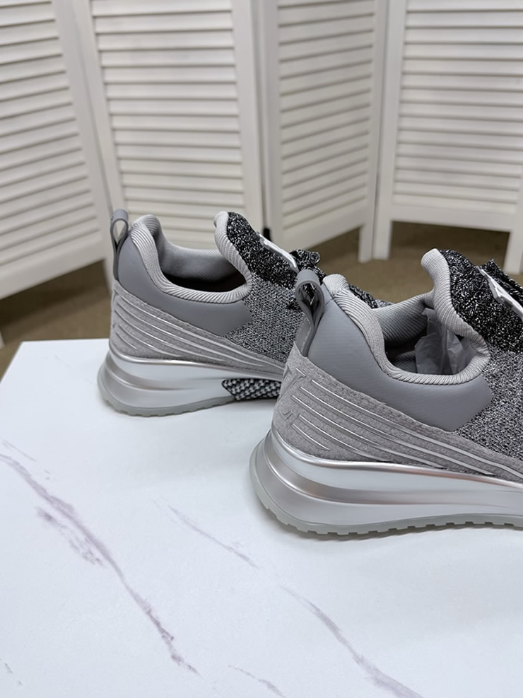 ルイ・ヴィトン 針ニット スニーカー シルバー×ブラック shoes583 - 画像 (4)