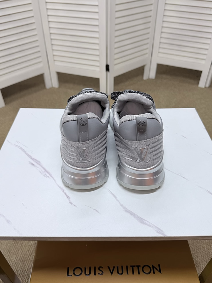 ルイ・ヴィトン 針ニット スニーカー シルバー×ブラック shoes583 - 画像 (8)