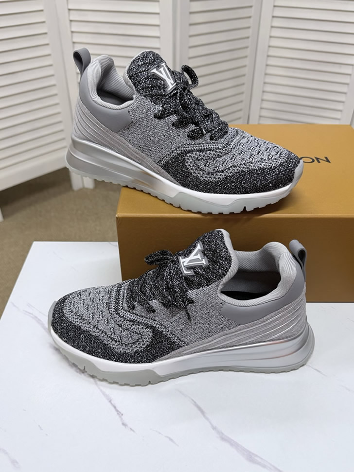 ルイ・ヴィトン 針ニット スニーカー シルバー×ブラック shoes583 - 画像 (9)