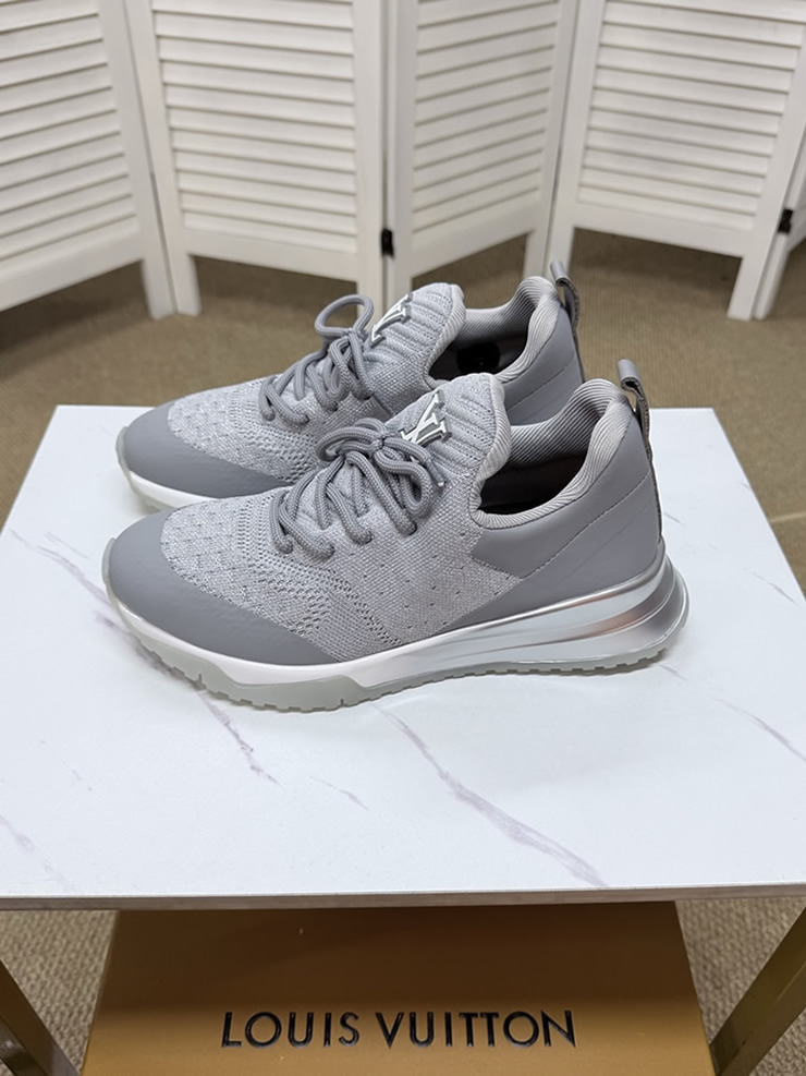 ルイ・ヴィトン 針ニット スニーカー グレー shoes585