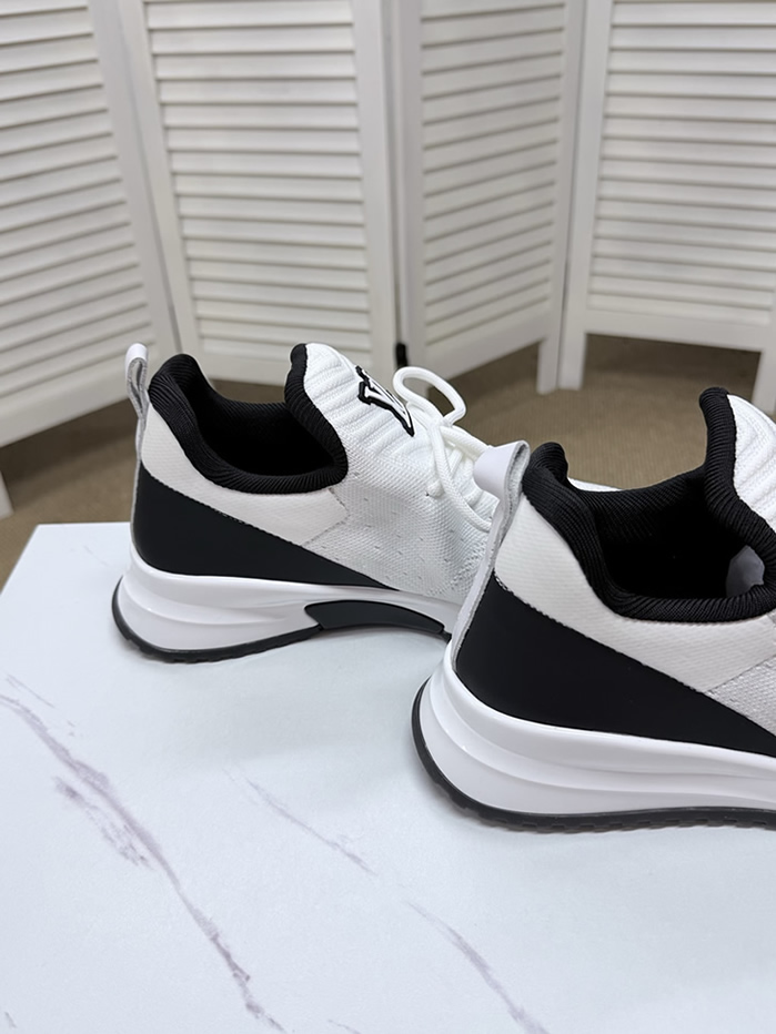 ルイ・ヴィトン ホワイト×ブラック コンビスニーカー shoes586 - 画像 (5)