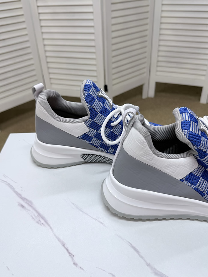 ルイ・ヴィトン ダミエ 針ニット スニーカー ブルー ホワイト shoes587 - 画像 (4)