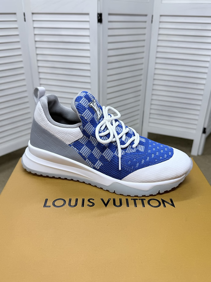 ルイ・ヴィトン ダミエ 針ニット スニーカー ブルー ホワイト shoes587 - 画像 (5)