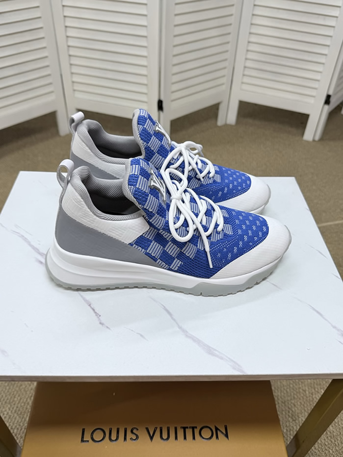 ルイ・ヴィトン ダミエ 針ニット スニーカー ブルー ホワイト shoes587 - 画像 (6)