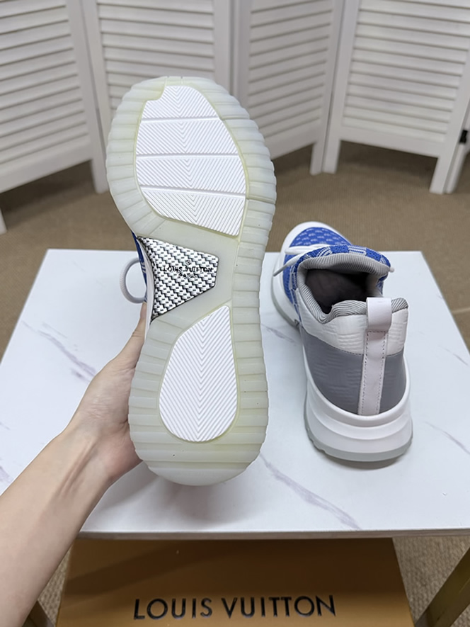 ルイ・ヴィトン ダミエ 針ニット スニーカー ブルー ホワイト shoes587 - 画像 (7)