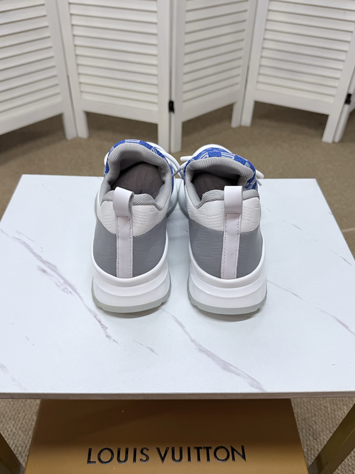 ルイ・ヴィトン ダミエ 針ニット スニーカー ブルー ホワイト shoes587 - 画像 (8)