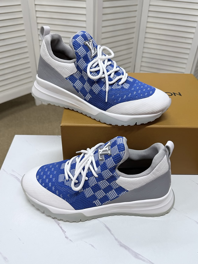 ルイ・ヴィトン ダミエ 針ニット スニーカー ブルー ホワイト shoes587 - 画像 (9)
