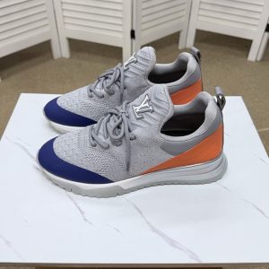 ルイ・ヴィトン 針ニット スニーカー グレー ブルー オレンジ shoes588