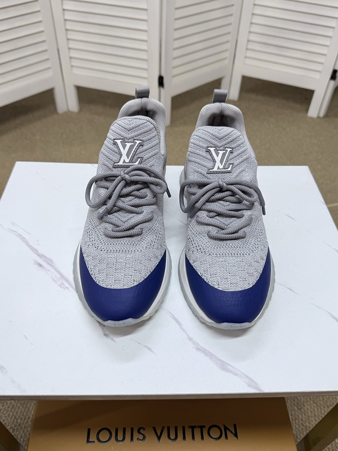 ルイ・ヴィトン 針ニット スニーカー グレー ブルー オレンジ shoes588 - 画像 (2)