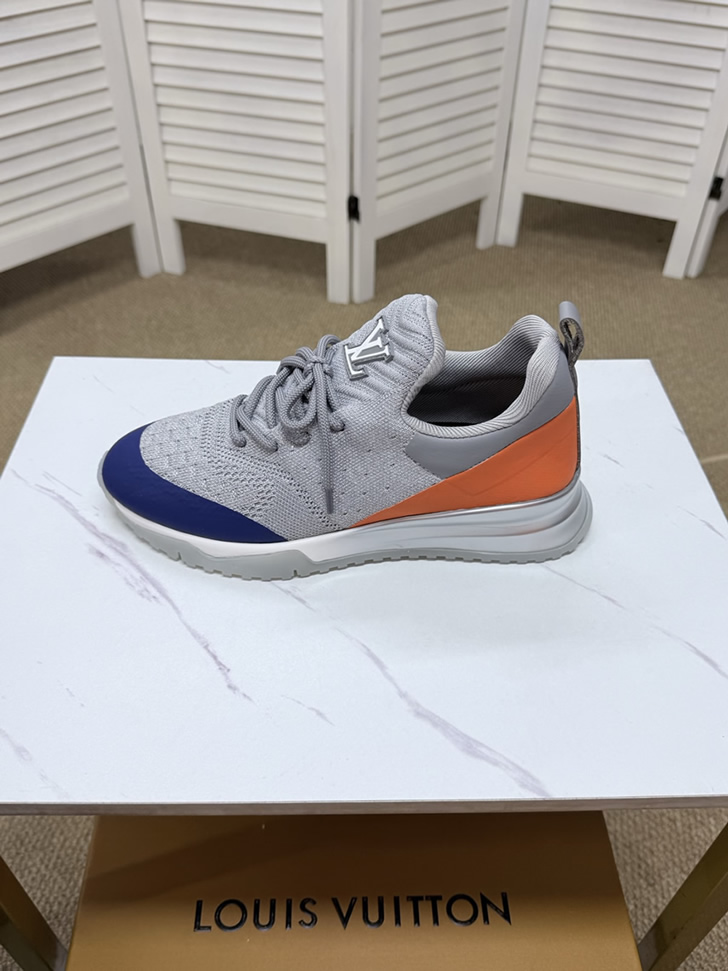 ルイ・ヴィトン 針ニット スニーカー グレー ブルー オレンジ shoes588 - 画像 (3)
