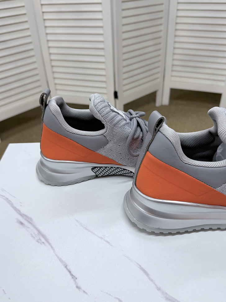 ルイ・ヴィトン 針ニット スニーカー グレー ブルー オレンジ shoes588 - 画像 (4)