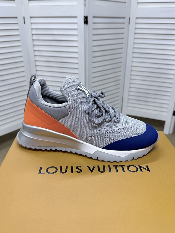 ルイ・ヴィトン 針ニット スニーカー グレー ブルー オレンジ shoes588 - 画像 (5)