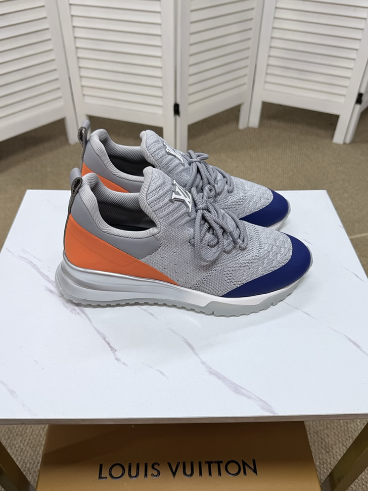 ルイ・ヴィトン 針ニット スニーカー グレー ブルー オレンジ shoes588 - 画像 (6)