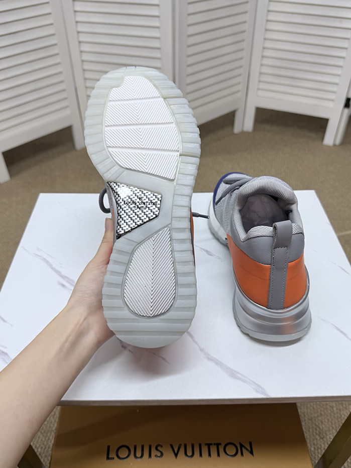 ルイ・ヴィトン 針ニット スニーカー グレー ブルー オレンジ shoes588 - 画像 (7)