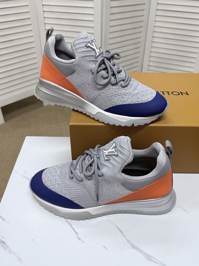 ルイ・ヴィトン 針ニット スニーカー グレー ブルー オレンジ shoes588 - 画像 (9)