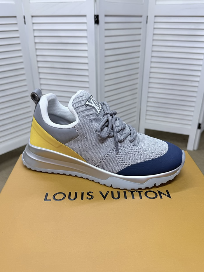 ルイ・ヴィトン 針ニット スニーカー グレー ネイビー イエロー shoes589 - 画像 (5)