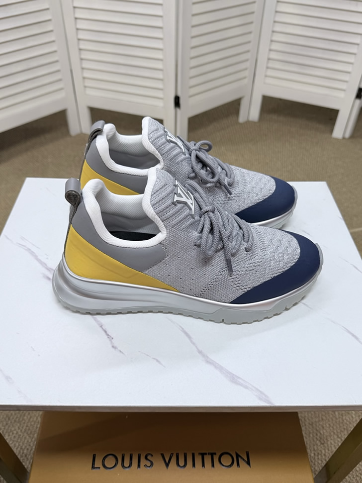 ルイ・ヴィトン 針ニット スニーカー グレー ネイビー イエロー shoes589 - 画像 (6)
