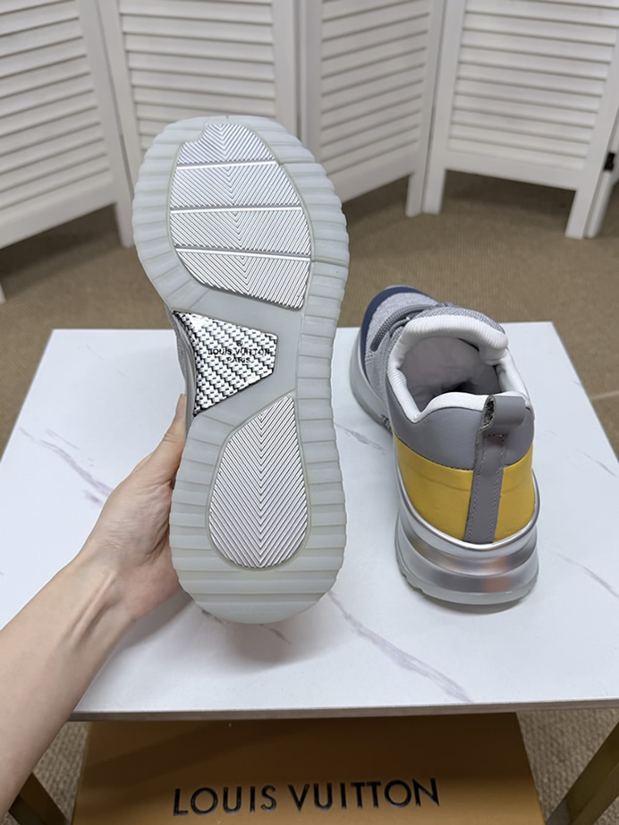 ルイ・ヴィトン 針ニット スニーカー グレー ネイビー イエロー shoes589 - 画像 (7)