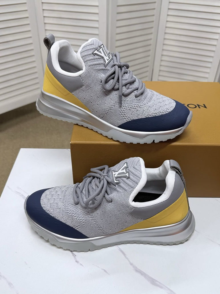 ルイ・ヴィトン 針ニット スニーカー グレー ネイビー イエロー shoes589 - 画像 (9)