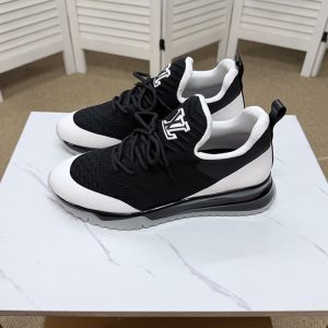 ルイ・ヴィトン 針ニット スニーカー ブラック ホワイト shoes560