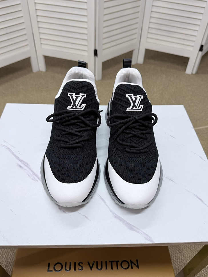 ルイ・ヴィトン 針ニット スニーカー ブラック ホワイト shoes560 - 画像 (2)