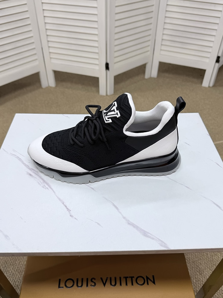 ルイ・ヴィトン 針ニット スニーカー ブラック ホワイト shoes560 - 画像 (3)