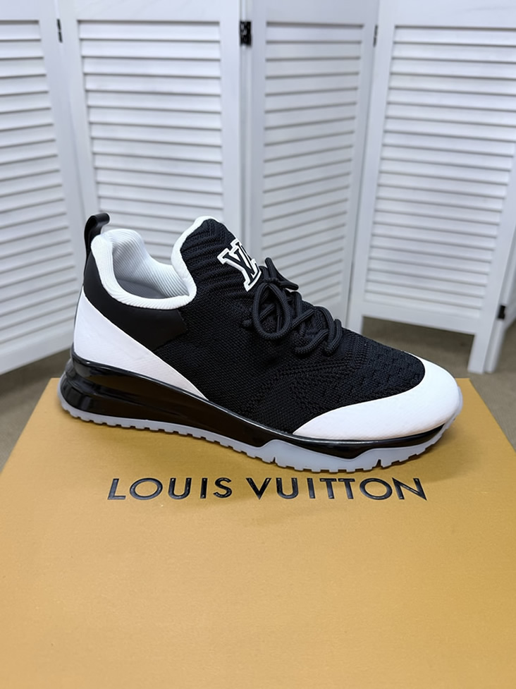 ルイ・ヴィトン 針ニット スニーカー ブラック ホワイト shoes560 - 画像 (5)