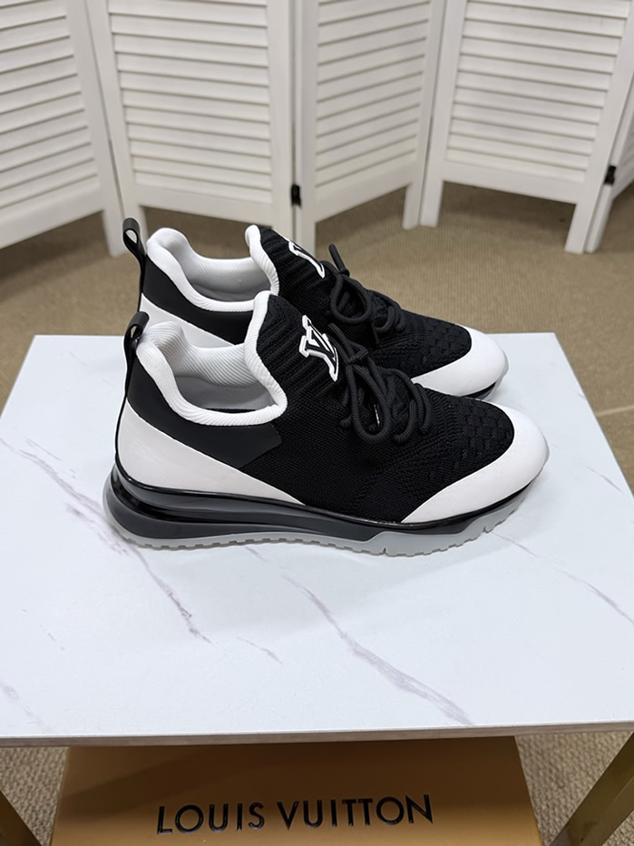 ルイ・ヴィトン 針ニット スニーカー ブラック ホワイト shoes560 - 画像 (6)