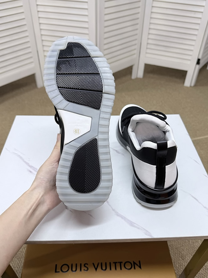 ルイ・ヴィトン 針ニット スニーカー ブラック ホワイト shoes560 - 画像 (7)