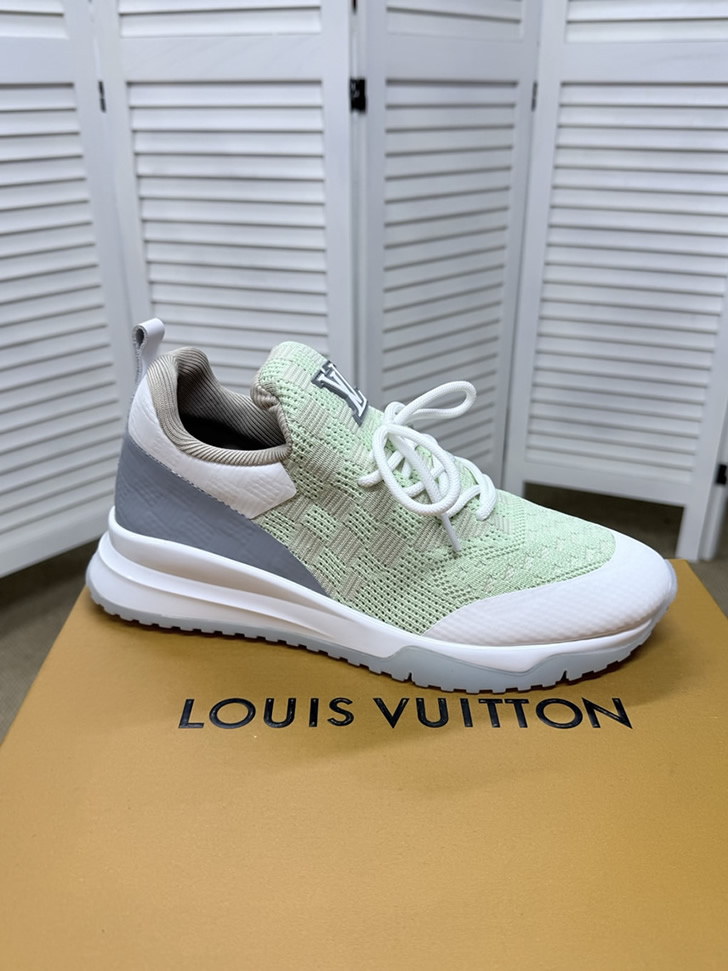 ルイ・ヴィトン ダミエ 針ニット スニーカー ライトグリーン ホワイト shoes561 - 画像 (5)