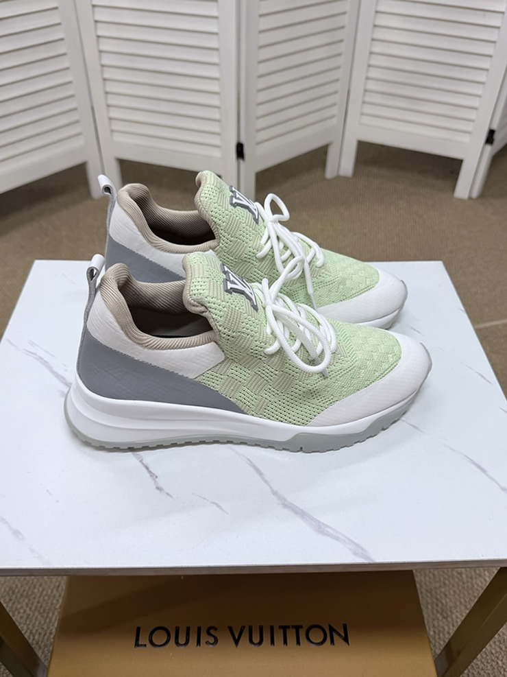 ルイ・ヴィトン ダミエ 針ニット スニーカー ライトグリーン ホワイト shoes561 - 画像 (6)