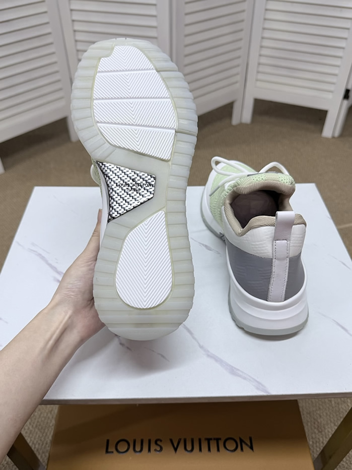 ルイ・ヴィトン ダミエ 針ニット スニーカー ライトグリーン ホワイト shoes561 - 画像 (7)