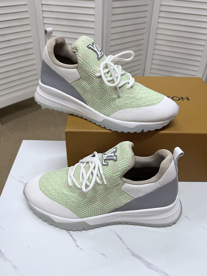 ルイ・ヴィトン ダミエ 針ニット スニーカー ライトグリーン ホワイト shoes561 - 画像 (9)